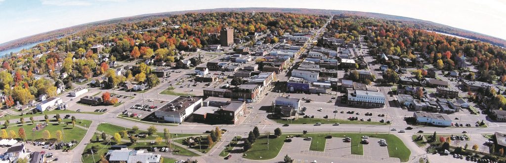 Aerial view of Midland, Ontario